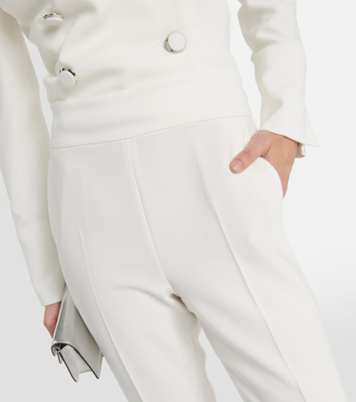 Shop Max Mara Bridal Cady Straight Pants In White