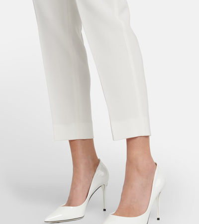 Shop Max Mara Bridal Cady Straight Pants In White