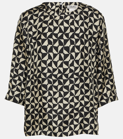 Shop 's Max Mara Relais Silk Blouse In Multicoloured