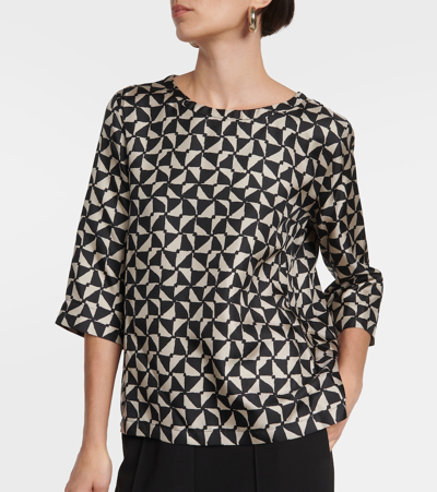 Shop 's Max Mara Relais Silk Blouse In Multicoloured