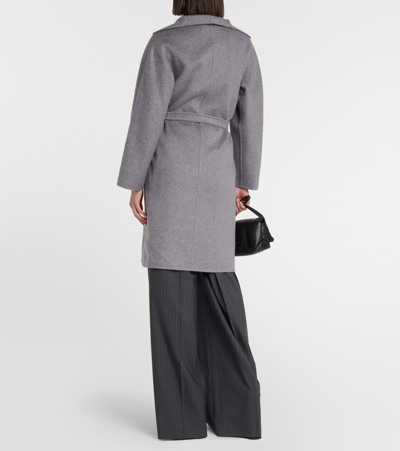 Shop Max Mara Lilia Cashmere Wrap Coat In Grey