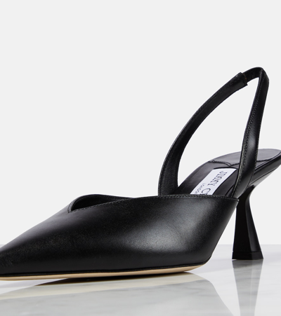 Shop Jimmy Choo Maryanne 65 Leather Slingback Pumps In Black