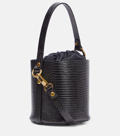 Shop Vivienne Westwood Daisy Small Leather Bucket Bag In Black