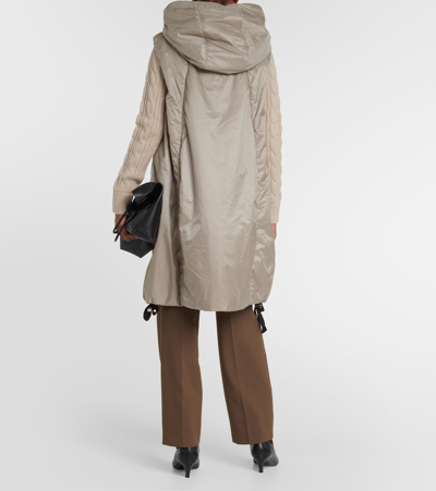 Max Mara Greengi Padded Technical Vest In Silver