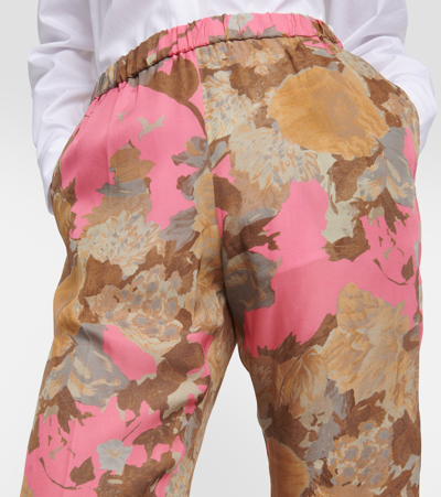 Shop Dries Van Noten Printed Mid-rise Slim Pants In Multicoloured