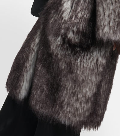 Shop Tom Ford Faux Fur Coat In Grey