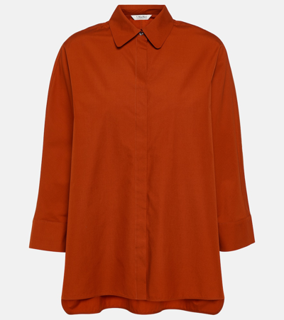 Shop 's Max Mara Delfino Cotton Shirt In Orange