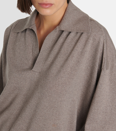 Bottega Veneta Polo Wool Sweater In Brown