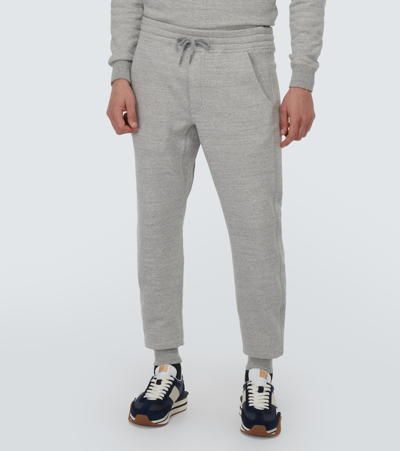 Shop Tom Ford Cotton Sweatpants In Grey