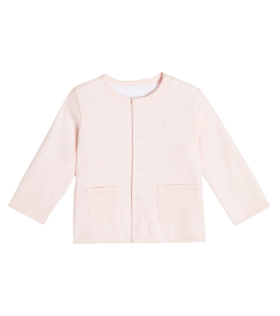 Shop Polo Ralph Lauren Baby Cable-knit Cotton Cardigan In Pink