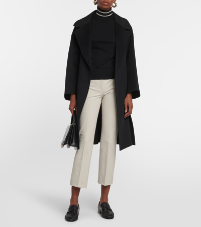 's Max Mara Trousers With Back Welt Pockets And Belt Loops In Neutrals