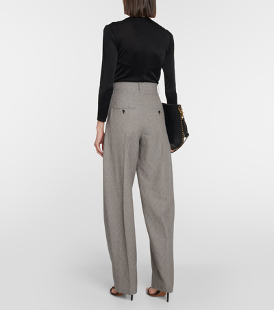 Isabel Marant Pinstriped Wide-leg Pants In Beige