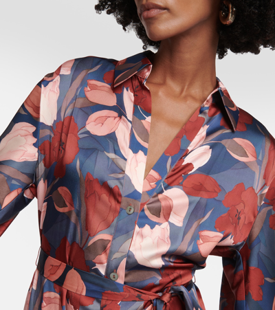 Shop Vince Nouveau Magnolia Shirt Dress In Multicoloured