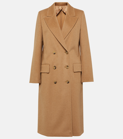 Shop Max Mara Elmi Camel Hair Coat In Brown