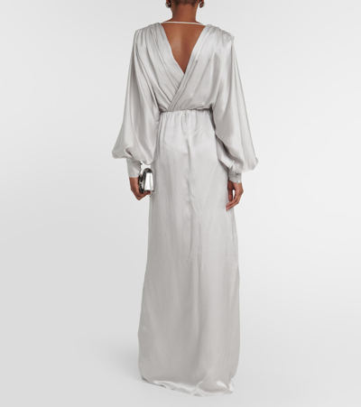 Shop Max Mara Bridal Vociare Silk Satin Gown In White