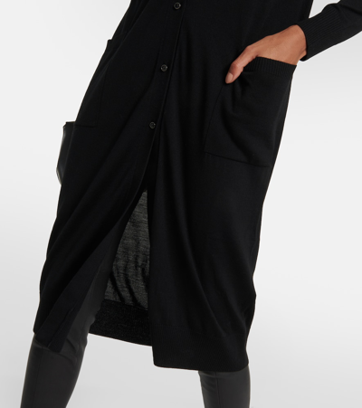 Shop Max Mara Leale Wool Cardigan In Black