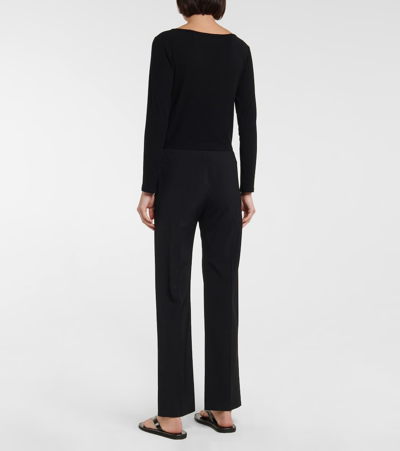 Shop The Row Flame Low-rise Straight Pants In Black