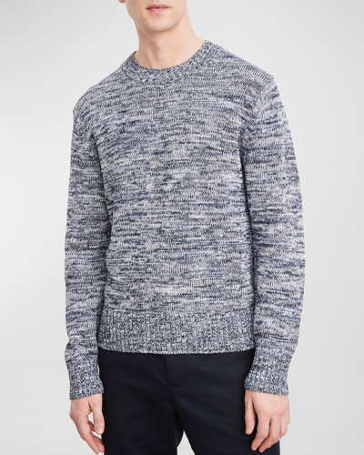 Shop Vince Men's Tri-color Crewneck Sweater In Coastal Combo