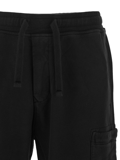 Shop Stone Island Cotton Sweatpants In Black