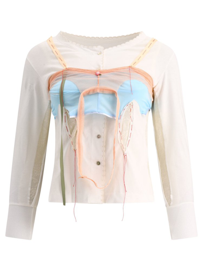 Shop Maison Margiela Tulle Panelled Layered Top In Multi