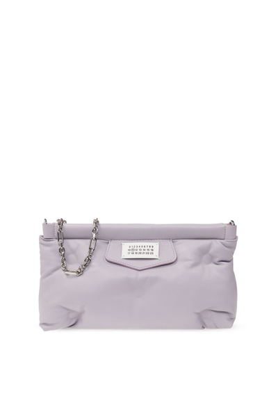 Shop Maison Margiela Small Glam Slam Clutch Bag In Purple