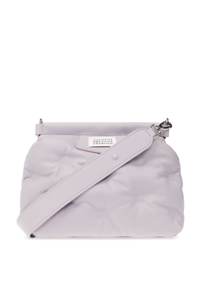 Shop Maison Margiela Glam Slam Quilted Shoulder Bag In Purple