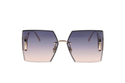 Shop Dior Eyewear 30montaigne S7u Square Frame Sunglasses In Gold