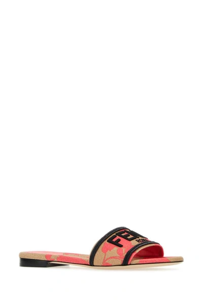Shop Fendi Slippers In Floral