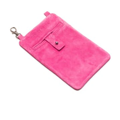 Shop Tracey Neuls Handy Washed Pink | Suede Leather Pouch