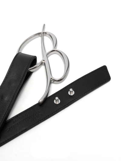 Shop Blumarine Logo-buckle Leather Belt In Black