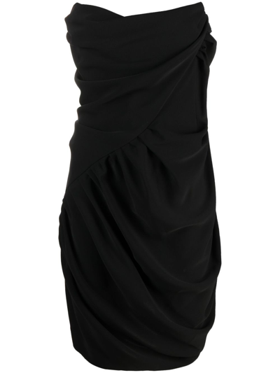 Shop Vivienne Westwood Draped Corset-bodice Dress In Black