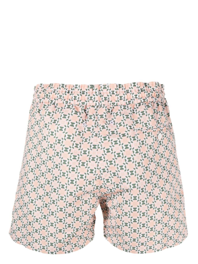 Frescobol Carioca Printed Swim Shorts In Orange