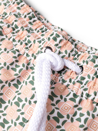 Frescobol Carioca Printed Swim Shorts In Orange