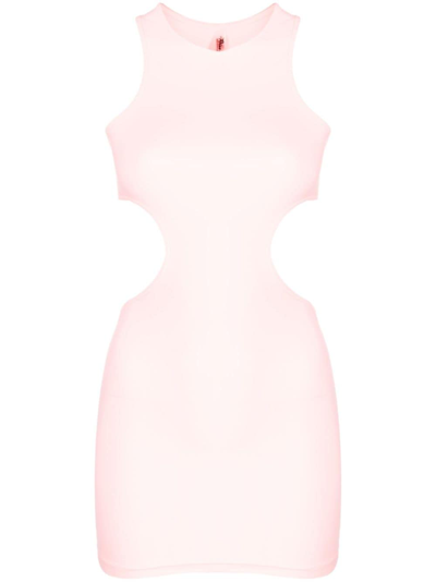Shop Reina Olga Cut-out Sleeveless Minidress In Pink