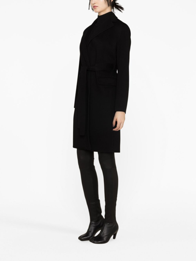 Theory Oaklane Tech Blend Belted Coat In Black