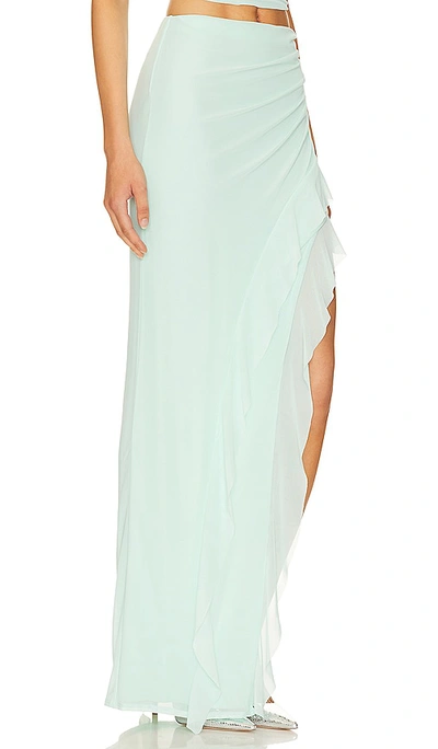 Shop Afrm X Revolve Sal Maxi Skirt In Ice Blue