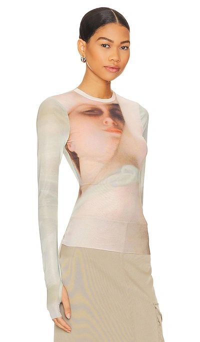 Afrm Kaylee Long Sleeve Top In Ivory