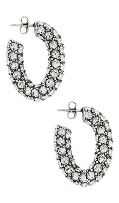 Shop Isabel Marant Boucle D'oreill Earrings In Metallic Silver