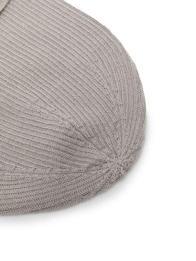 Shop Rick Owens Ribbed-knit Cashmere Beanie In Grey