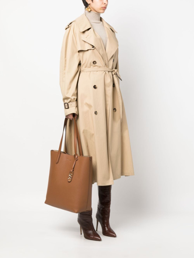 Michael Michael Kors Large Eliza Reversible Leather Tote Bag In Brown