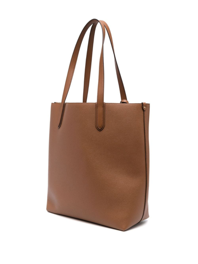 Michael Michael Kors Large Eliza Reversible Leather Tote Bag In Brown