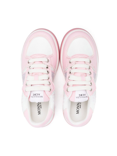 Monnalisa Panelled Low-top Sneakers In White