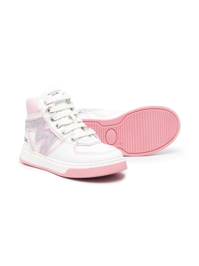 Monnalisa Logo-patch High-top Sneakers In White