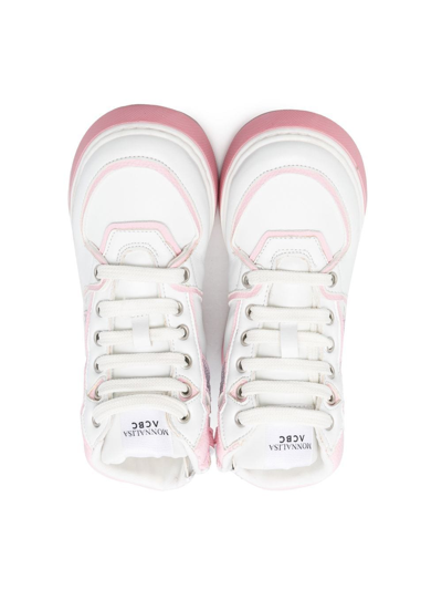 Monnalisa Logo-patch High-top Sneakers In White
