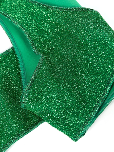 Shop Oseree Metallic-threading Bikini Set In Green