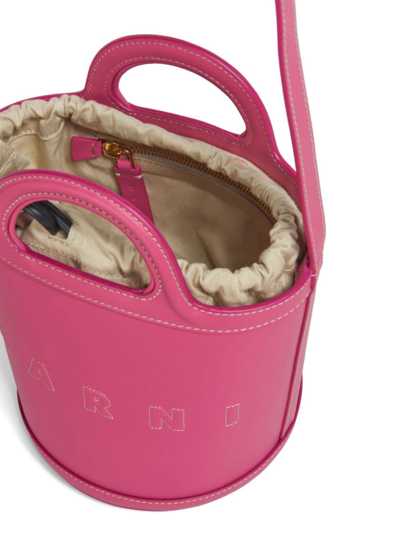 Shop Marni Small Tropicalia Bucket Bag In Pink