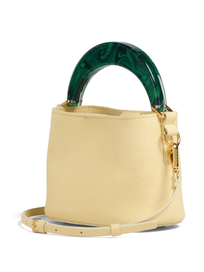 Shop Marni Mini Venice Leather Bucket Bag In Neutrals