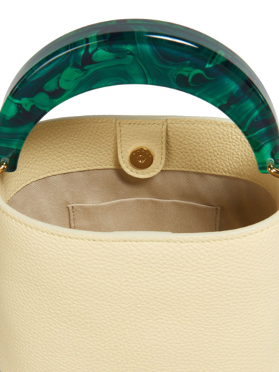 Shop Marni Mini Venice Leather Bucket Bag In Neutrals