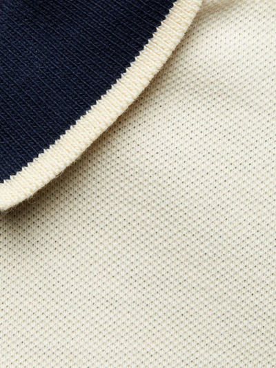 Shop Gucci Web-detailing Cotton Romper In Blue