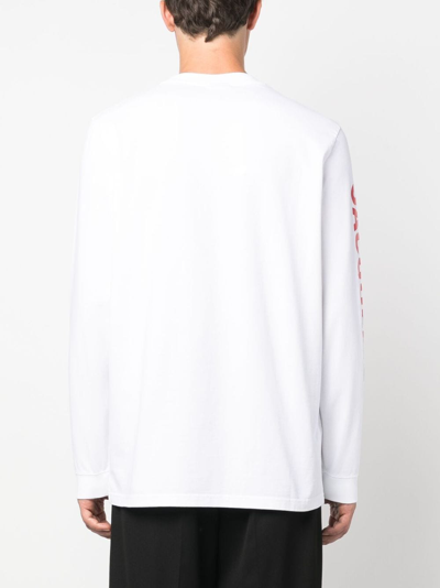Shop Jacquemus Le T-shirt Ciceri Rose-print Top In White